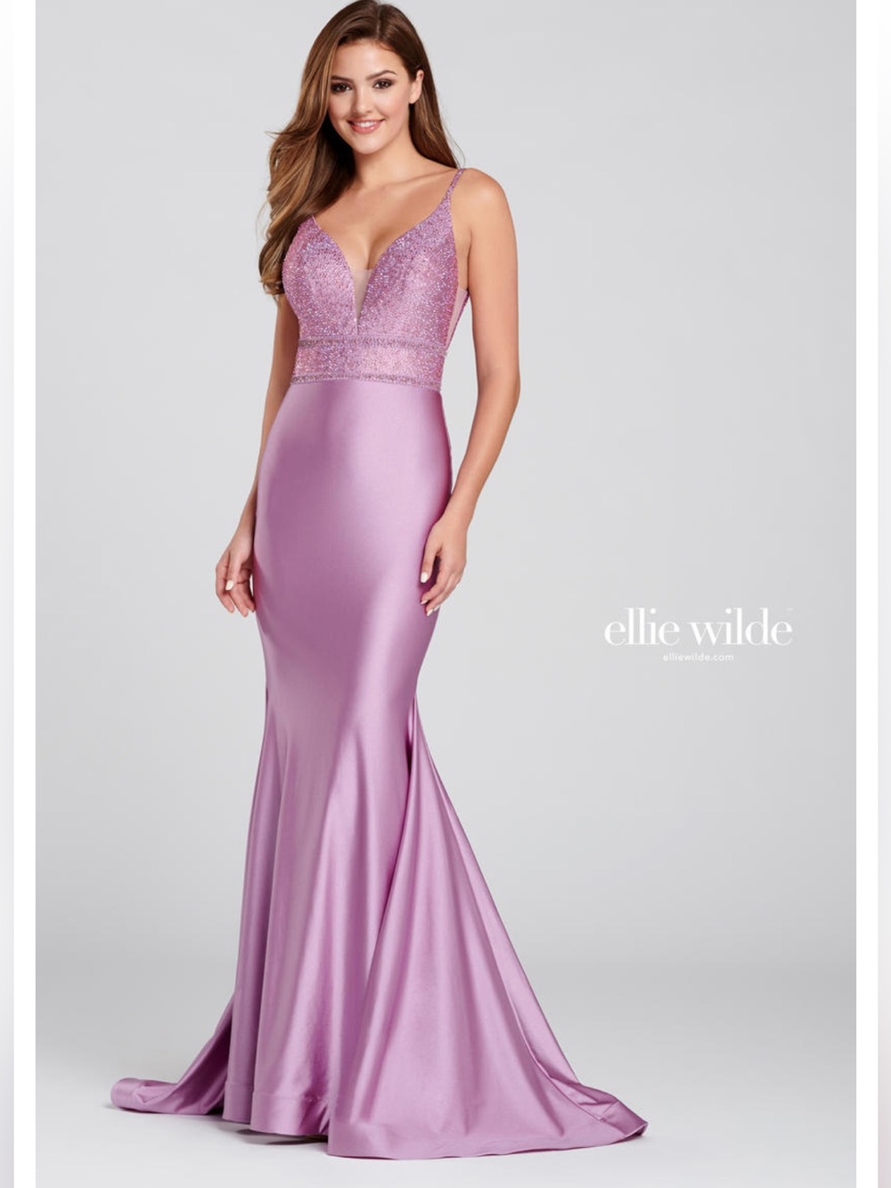 NWT Size 4 Lilac Ellie Wilde by Mon Cheri Prom Gown